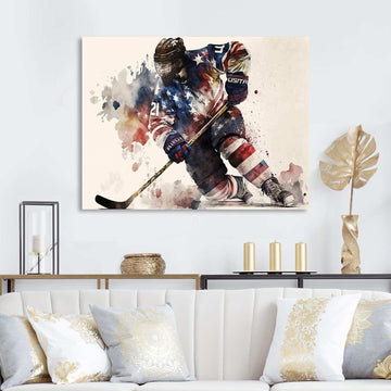 Usa Hockey Player In Action III